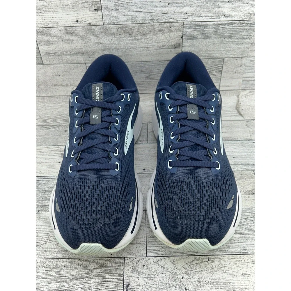 Brooks Ghost 15 Navy Blue Running Shoes Women Sz 8 Medium 1203801B450